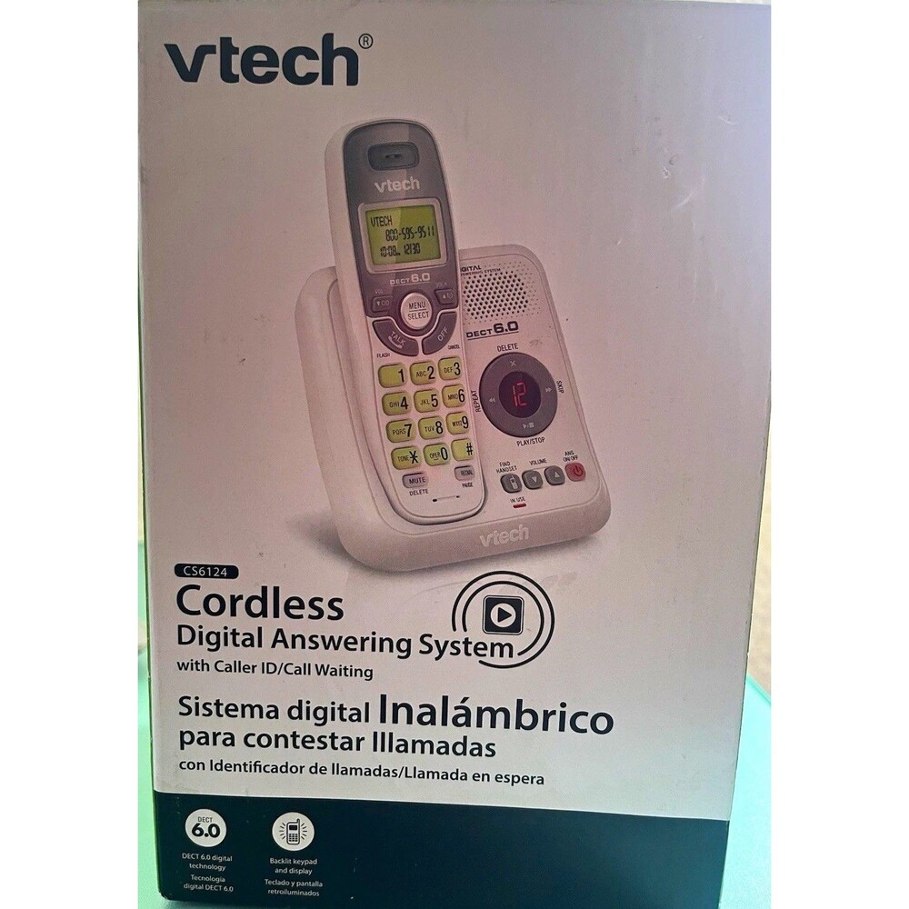 VTech CS6124 DECT 6.0 Cordless Phone Answering System Caller ID/Call Waiting